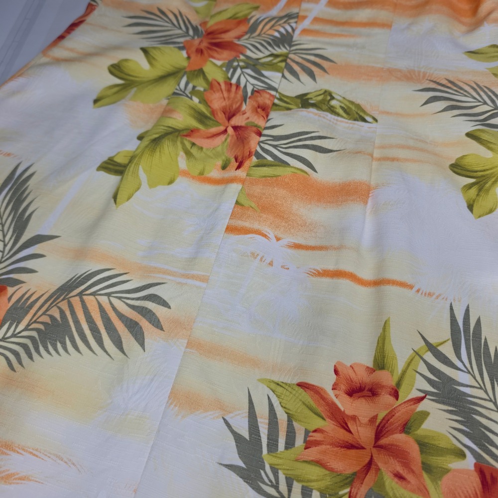 Tommy Bahama Vintage Orange Silk Tropical Floral Palm Tree Sunset‎ Maxi Dress 4 - Picture 9 of 12